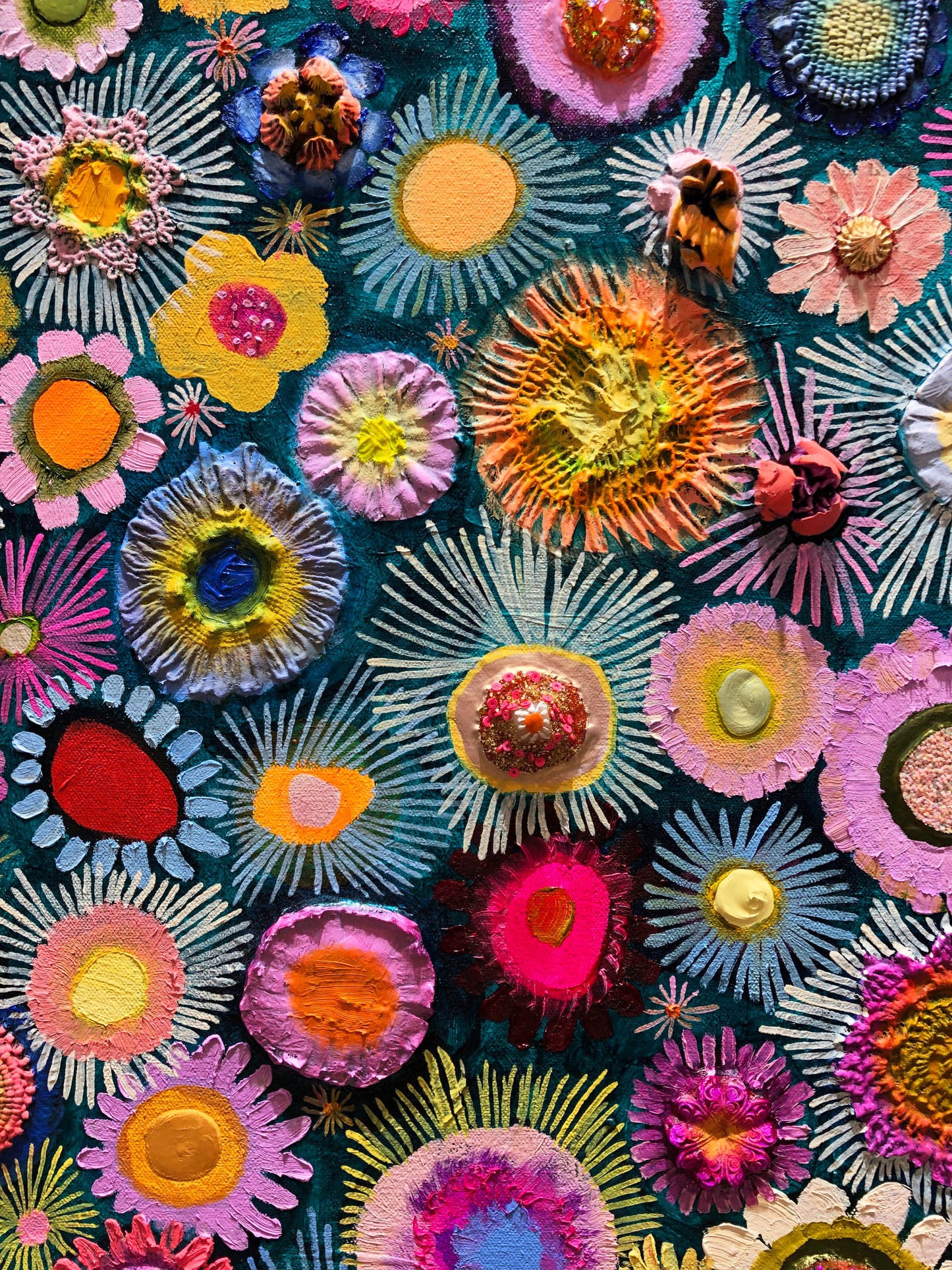 Flower Couture 48 x 48" - Oil Painting