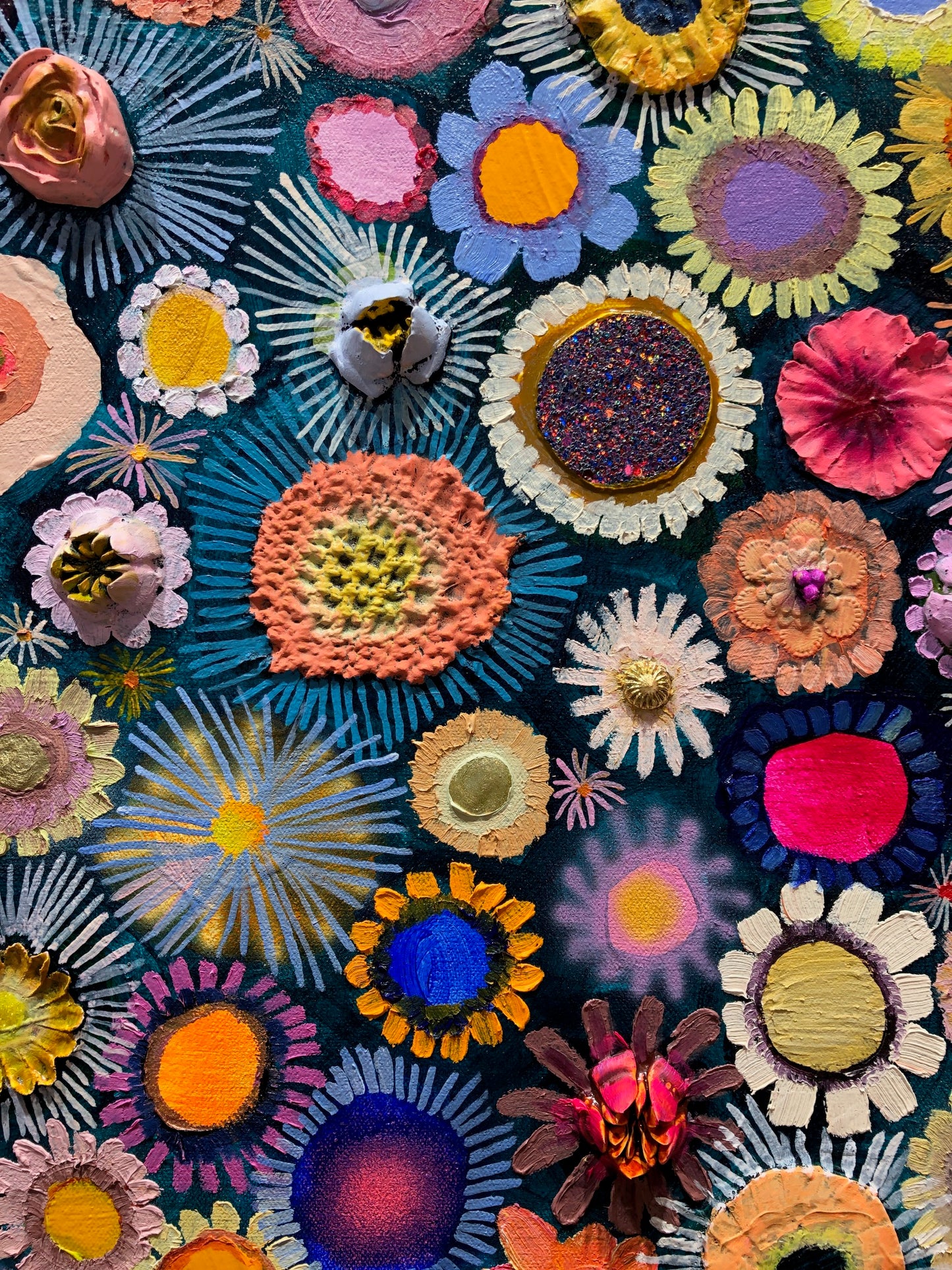 Flower Couture 48 x 48" - Oil Painting