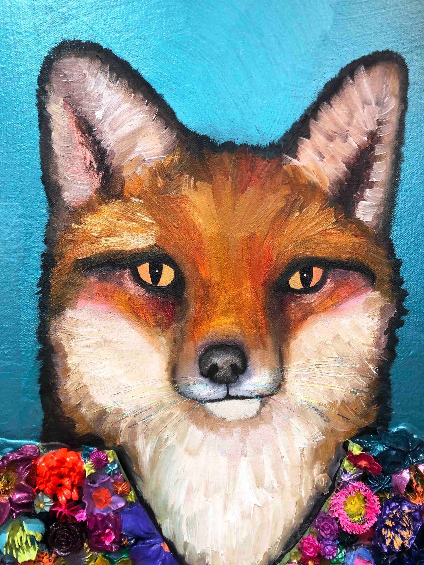 Fox Dressed 60x40" - Oil Painting