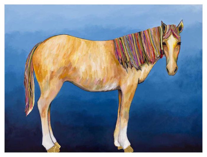 Gold Shoes 72 x 84" - Oil Painting