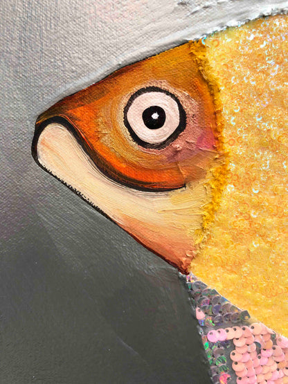 Goldfish Boldfish 7ft x 6ft - Oil Painting