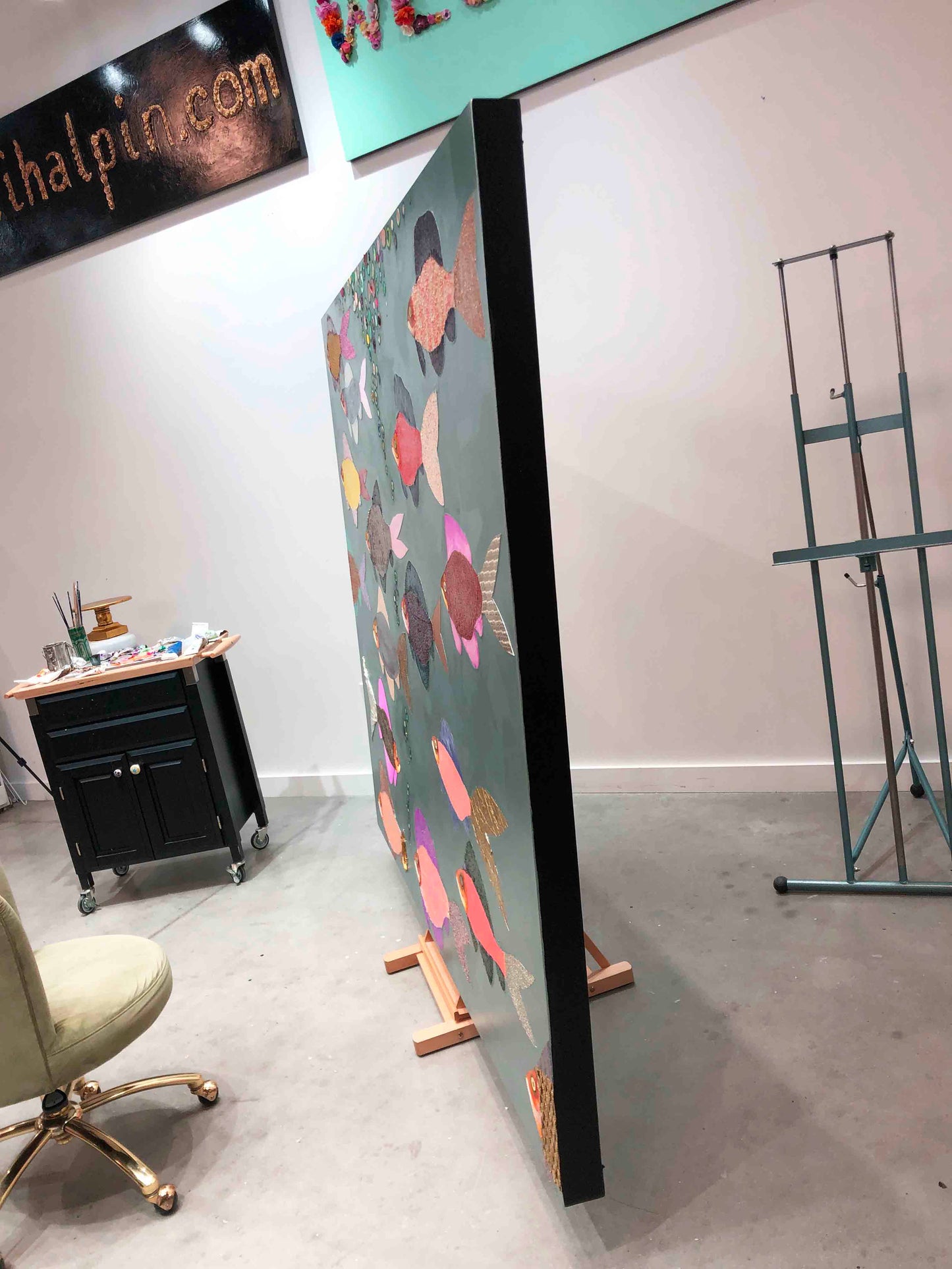 Goldfish Boldfish 7ft x 6ft - Oil Painting