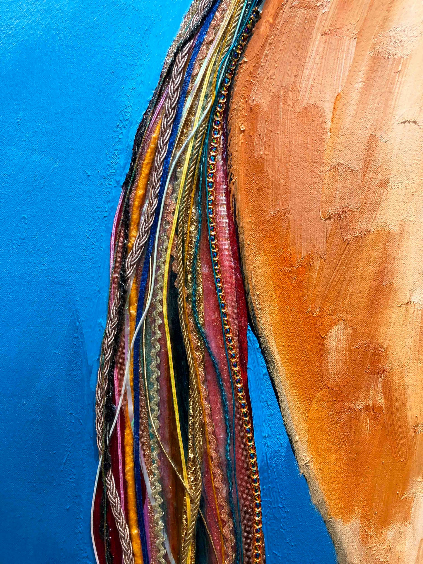 Gold Shoes 72 x 84" - Oil Painting