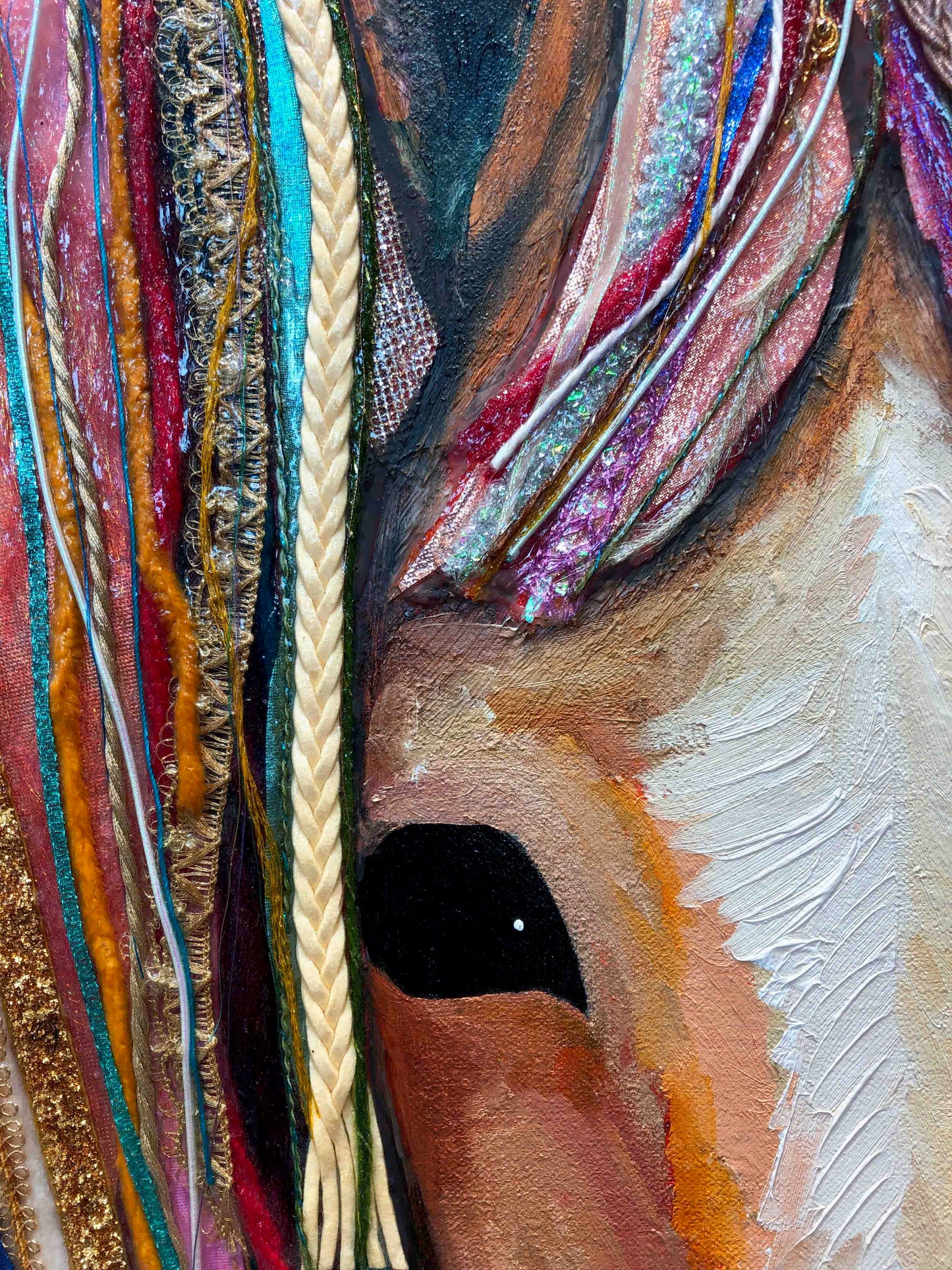 Gold Shoes 72 x 84" - Oil Painting