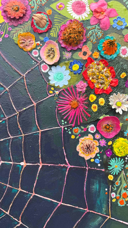 I Love Spiders 30x30" - Oil Painting
