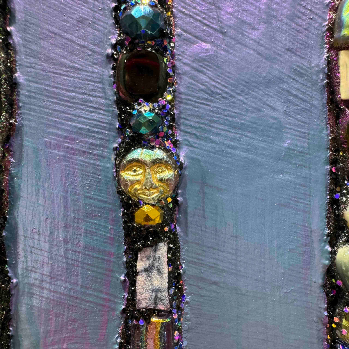 Jeweled Snake in Iridescent Purple - 8x10" - Oil Painting