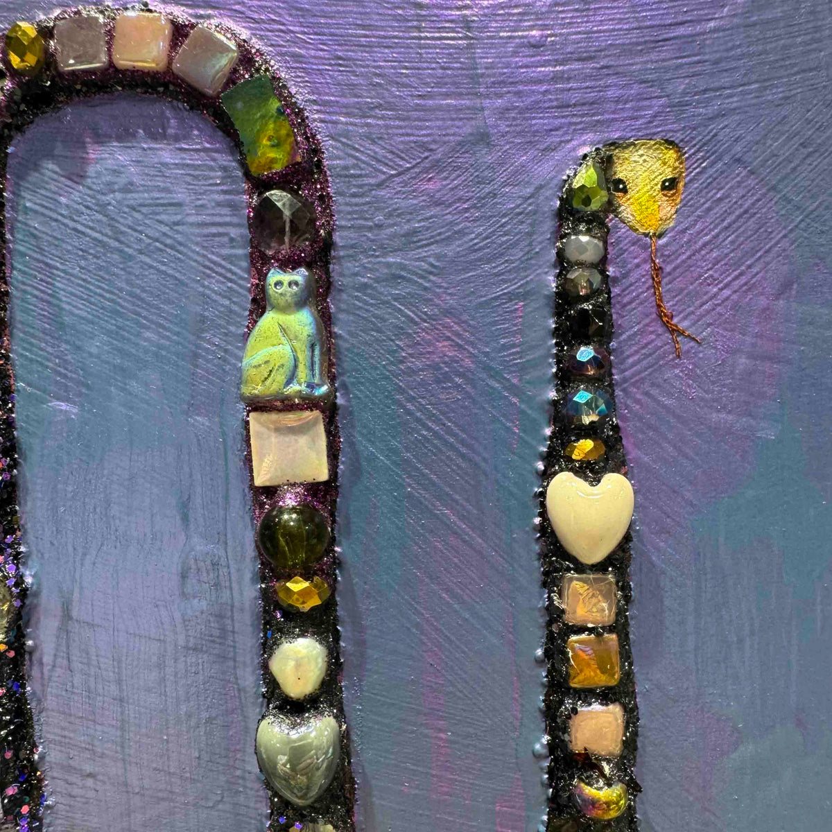 Jeweled Snake in Iridescent Purple - 8x10" - Oil Painting