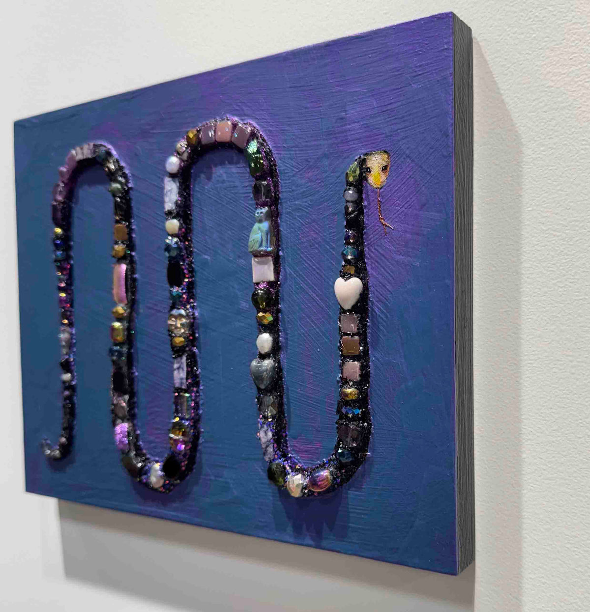 Jeweled Snake in Iridescent Purple - 8x10" - Oil Painting