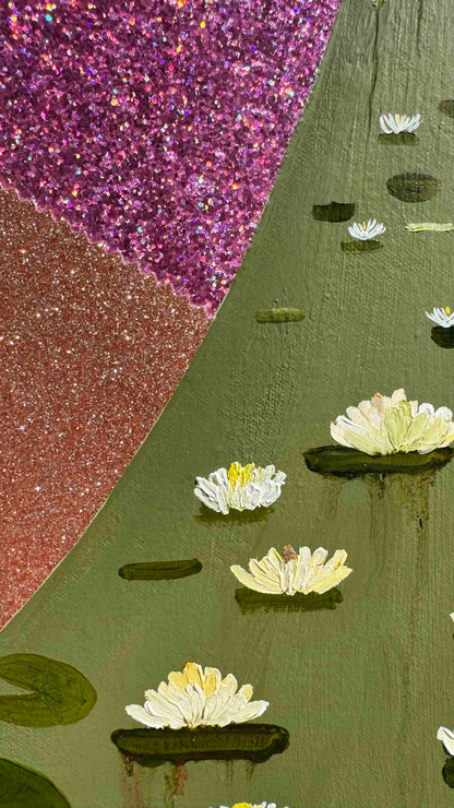 Lotus Flower Queen - 30x30" - Oil Painting