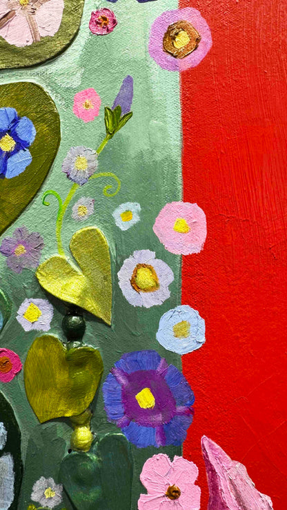 Morning Glories 48x48" - Oil Painting