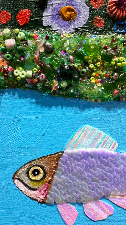 Morning Glories 48x48" - Oil Painting