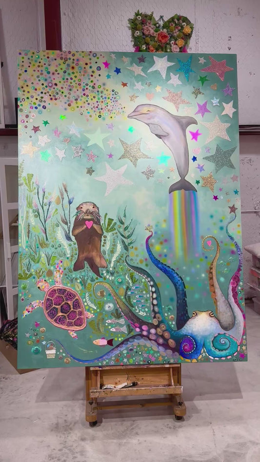 Seaweed Forest 84x60" - Oil Painting