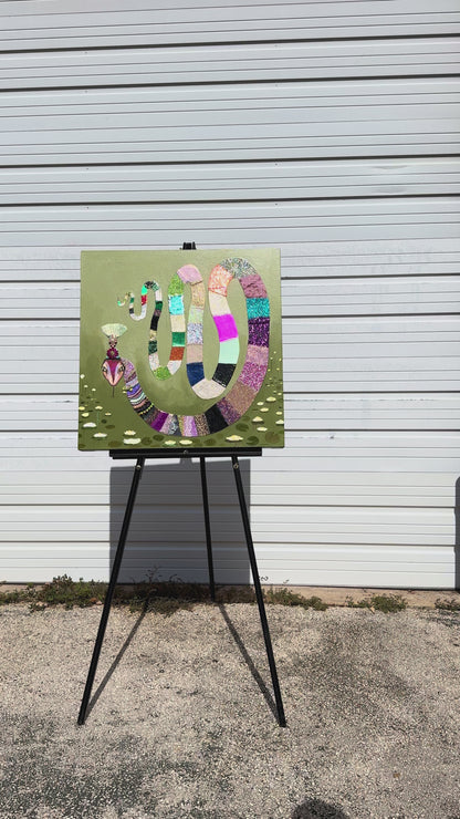 Lotus Flower Queen - 30x30" - Oil Painting