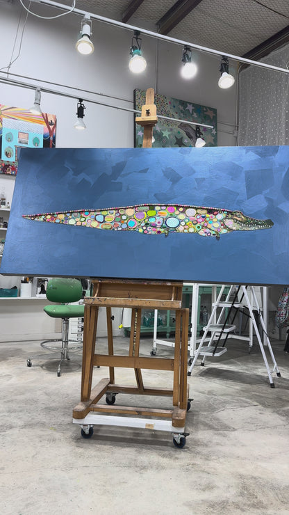 Alligator 6ft x 3ft - Oil Painting