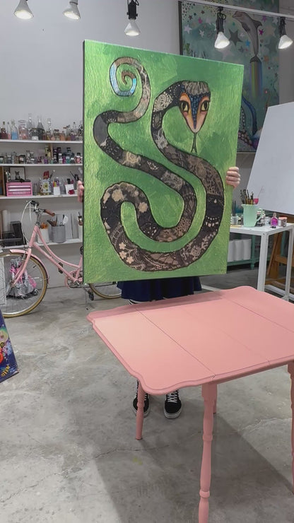 Lacy Snakeskin - Canvas Print