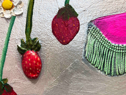 Peanut Butter & Jelly Sandwiches 24 x 24" - Oil Painting