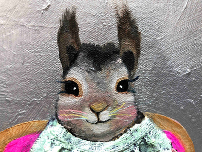 Peanut Butter & Jelly Sandwiches 24 x 24" - Oil Painting