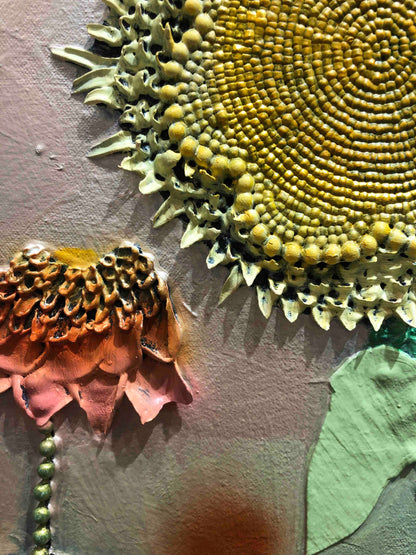 Sunflower Garden 7x6' - Oil Painting