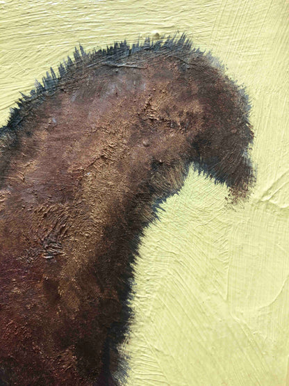 Sweater Weather Butter Yellow 11x11" - Oil Painting