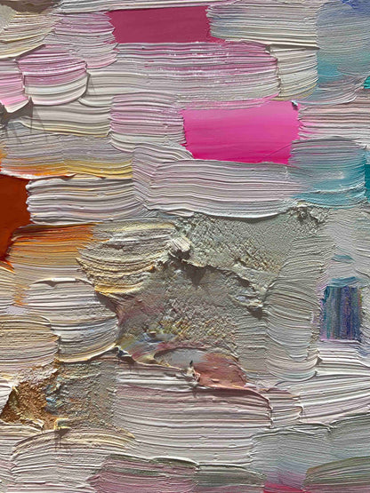 White Orchid 30 x 30" - Oil Painting